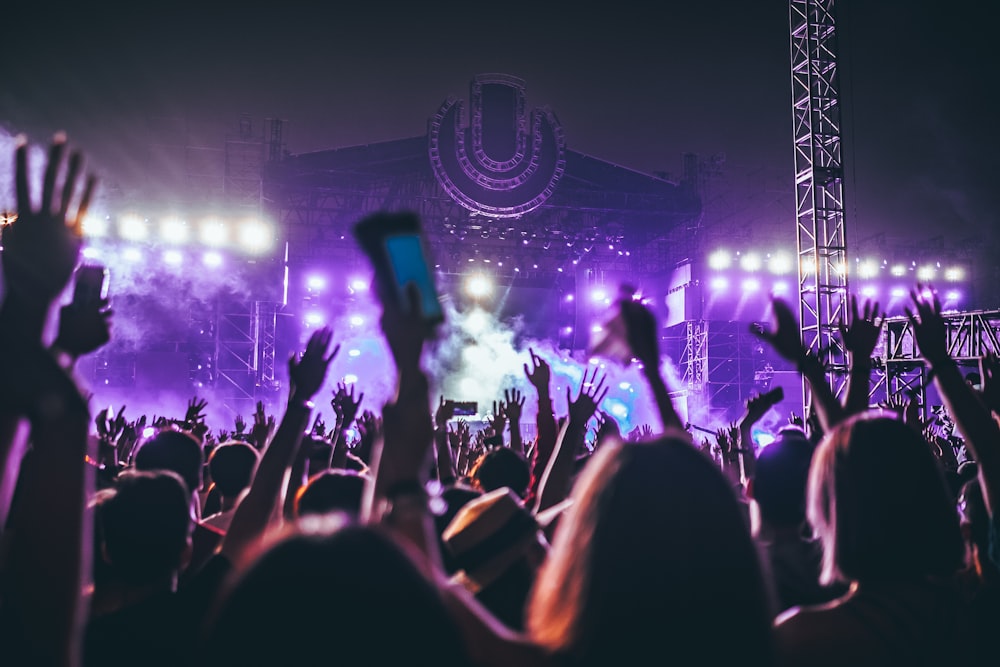 Festivalde sahneyi izleyen coşkulu kalabalık